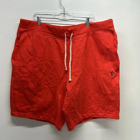 Polo Ralph Lauren Sweat Shorts Drawstring Cotton Stretch Red Mens Big & Tall 3XB - Picture 2 of 10